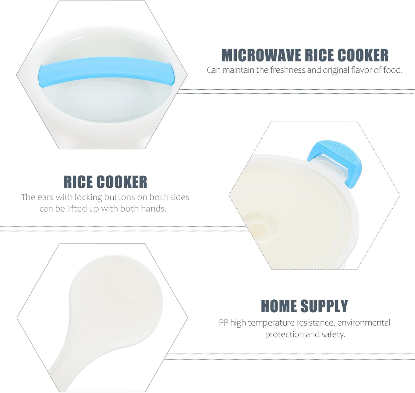 UPKOCH Mini Rice Cooker, Microwave Rice Cooker Steamer Bowl with Rice Paddle for Vegetables, Quinoa, Oatmeal, Ramen