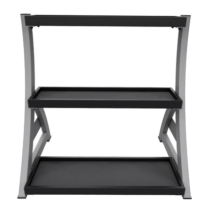 Power Systems Studio Premium 3-Tier Kettlebell Rack, Holds Up To 12 Kettlebells, 31 x 23 x 33 Inches, Gray/Black (50090)