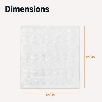 12 x1 2 inches, 6-Pack, Amazon Basics Organic Cotton Waffle Kitchen Dish Cloths - Ultra Absorbent, Quick Drying