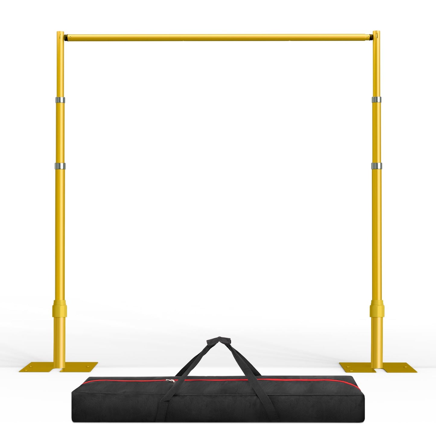 EMART Pipe and Drape Backdrop Stand Kit, 12ftx10ft Heavy Duty Adjustable Photo Background, Metal Frame with Flat Base for Wedding, Birthday Party, Banquet Decorations - Gold