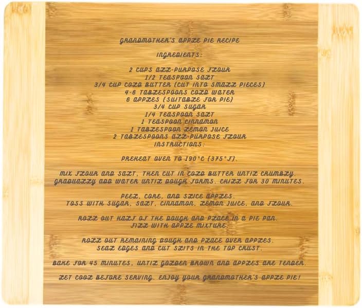 Premium Natural Two Tone Bamboo Cutting Board, 13.5" x 11.5", Thick Sturdy Reversible Serving Tray