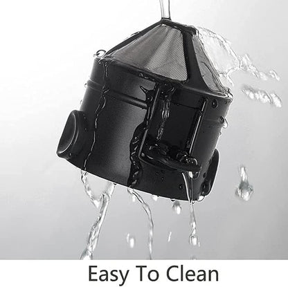 Reusable Paperless Coffee Filter Cone, Coffee Dripper with Foldable Holders for Home, Travel, and Camping, Black