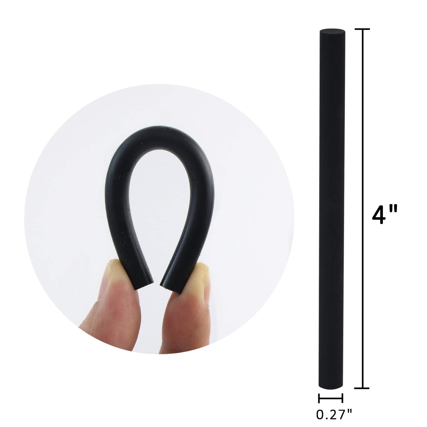 T TOVIA : Black Hot Glue Sticks 4" x.27" (120Bulk Pack) - Ultra Bond Hot Melt Adhesive Mini Glue Gun Sticks For All Temperature Glue Guns