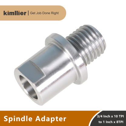 kimllier Wood Lathe Chuck Spindle Adapter, Lathe Headstock Spindle Adapter Converts 3/4 Inch x 10 TPI to 1 Inch x 8TPI for Woodworking Lathe
