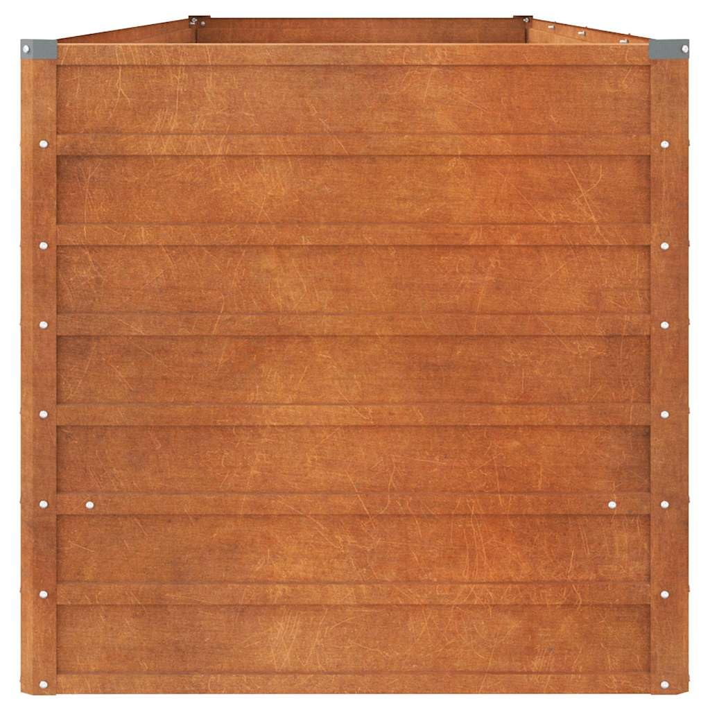 Mhdvray Corten Steel Large Raised Garden Bed 126x31.5x30.3 in Rusty Rectangular Planter Box for Vegetables Herbs Flowers Outdoor Patio Terrace