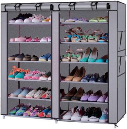 Generic 45" 6-Floor Closet, (2 12 The Large Shoe Rack with dust Cover Shoe Rack with Covers on The Non-Woven Shoe