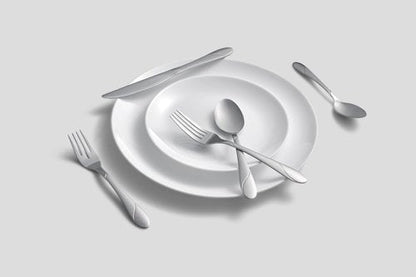 Cambridge 326J2H9BH26 Swirl Sand 89-Piece Flatware Set