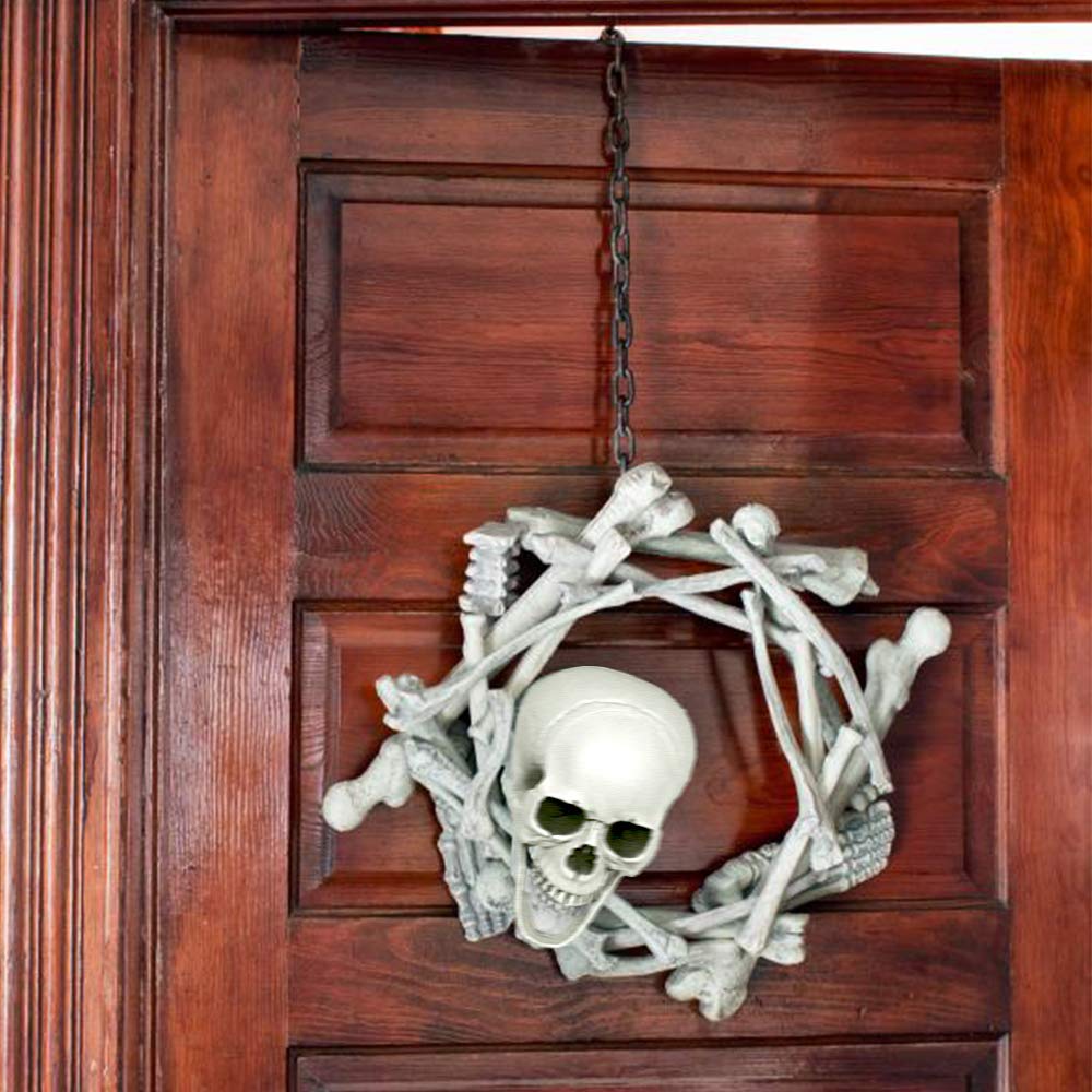 MOKRY PARTY Bag of Bones Halloween Life Size Skeleton Skull for Decoration and Spooky Graveyard 28 PCS