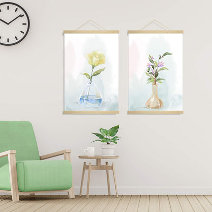 11 Inch Wide Magnetic Poster Hanger Frame - 11x17, 11x14, 11x22 Wood Frame for Posters, Prints, and Artwork
