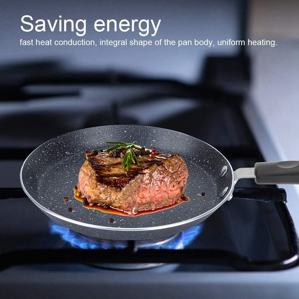Frying Pan, Non Stick Aluminum Omelette Pan with Riveted Handle for Gas and Electric Cookers