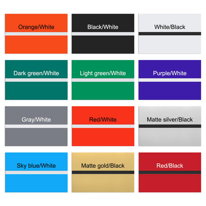 M METERXITY 12-Pack Double Color Laser Engraving Blanks 7x11 Inch,1.3mm Thick ABS Plastic Sheet Engraved Material for Name Plate/Yard Signs/Laser Cutting/DIY Carving/Craft[12-Color]
