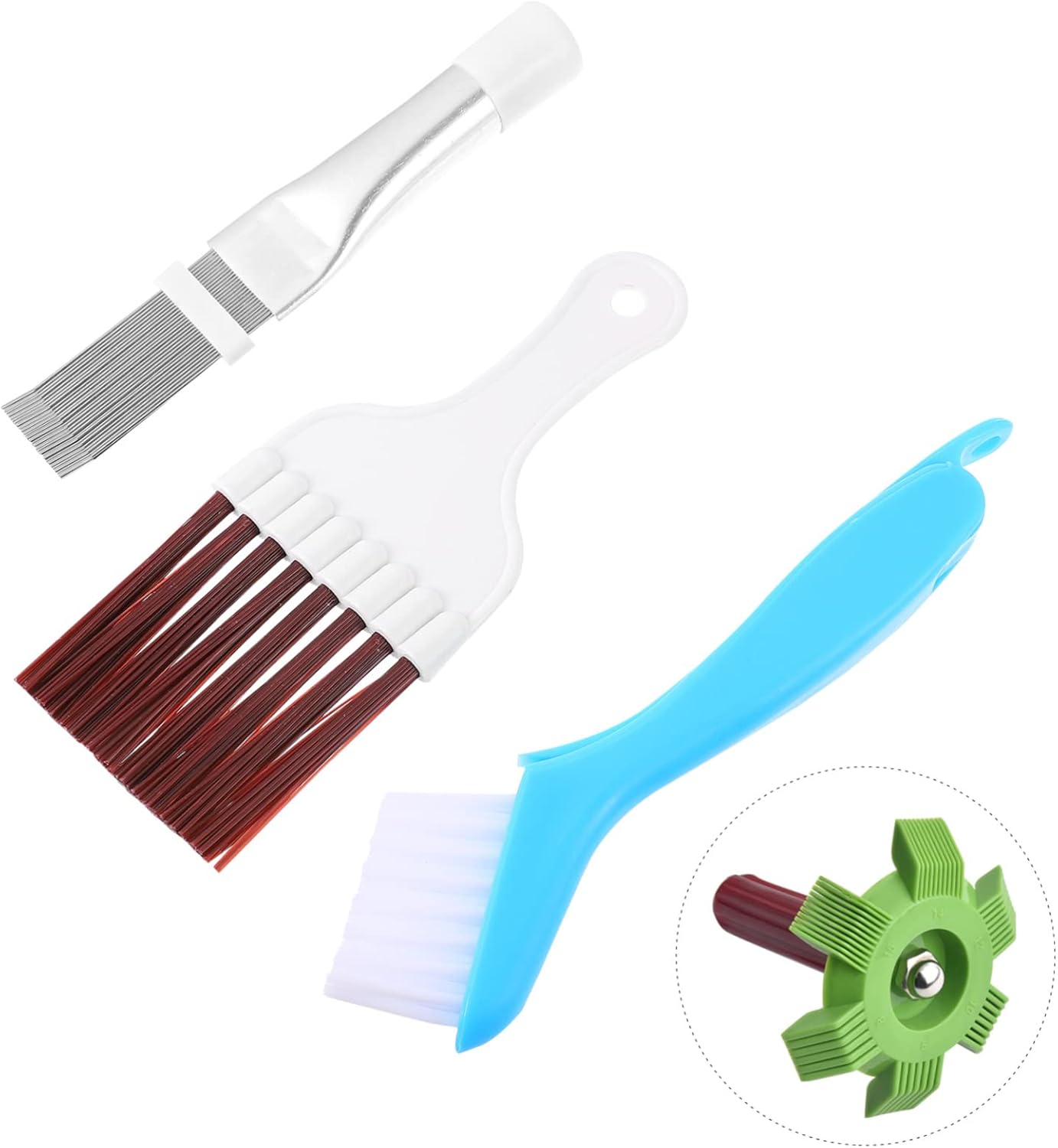 HOMSFOU Air Conditioner Cleaning Brush Set, Kitchen Cleaning Brush, Cooling Fin Comb Cleaner Tool for A/C Condenser