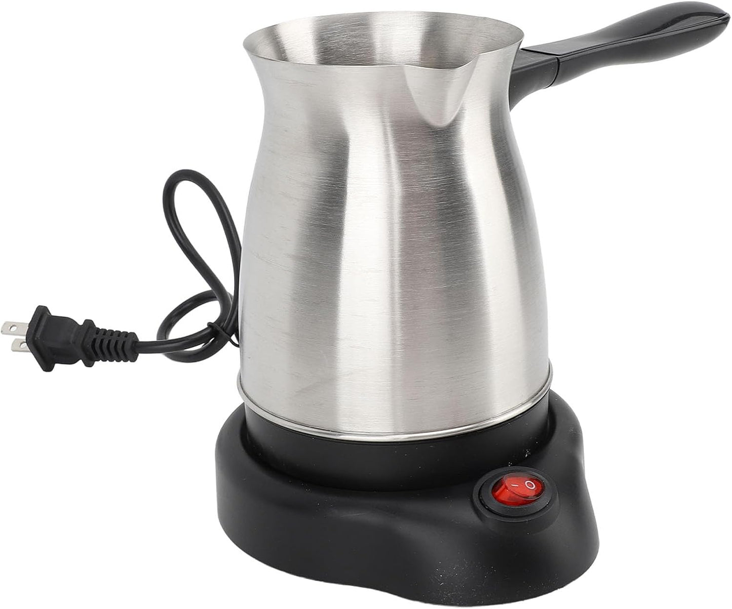 Electric Turkish Coffee Maker, 600ml Stainless Steel Arabic Pot, Tea Maker for Home Travel