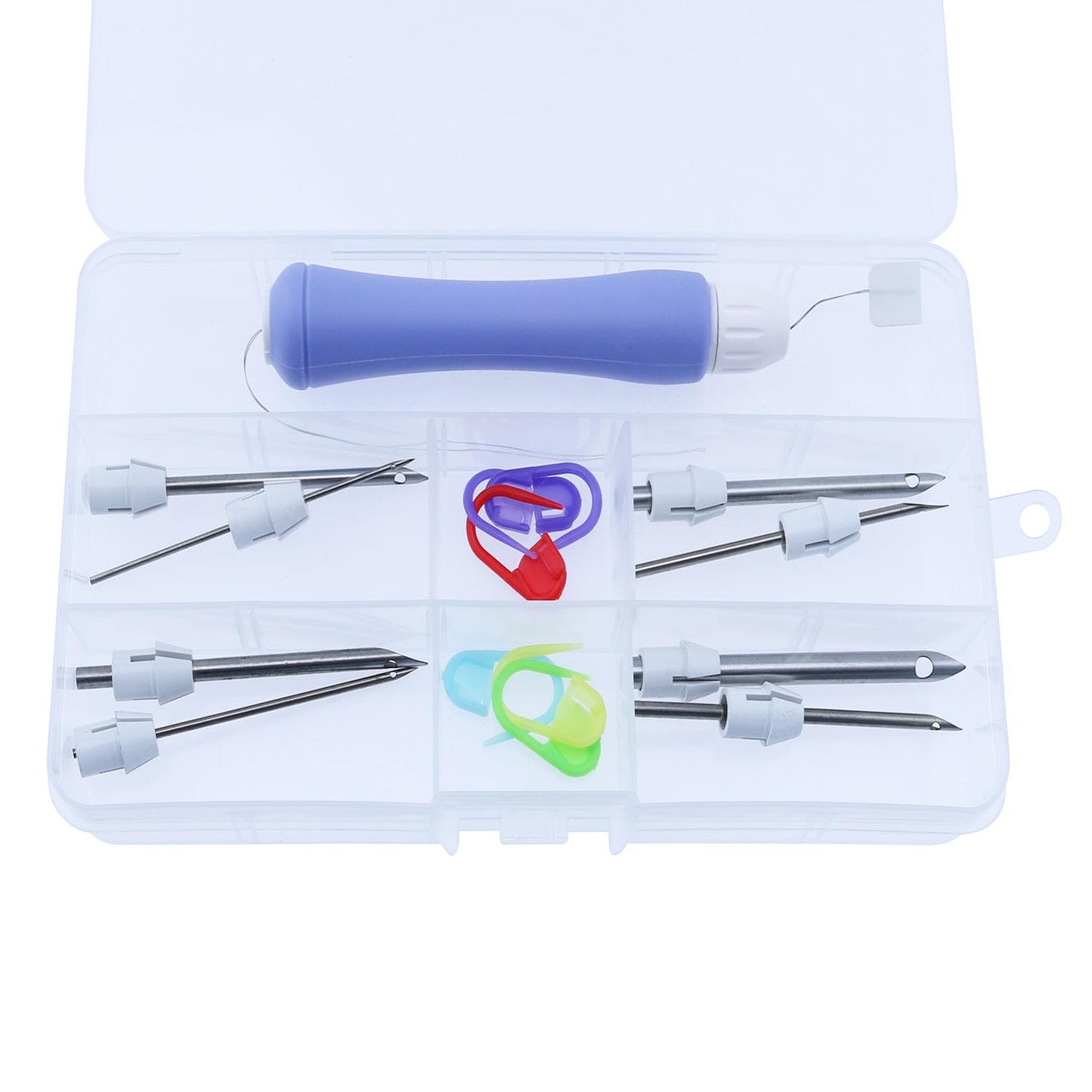 yyangz 1 Box Blue Punch Needle Pen Set Suitable for Beginners Embroidery Projects Craft Decorations Making Curtain Sewing Patterns