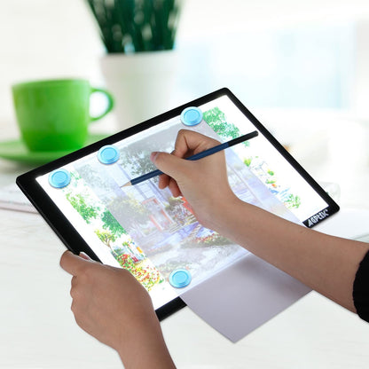 Light Box,Magnetic A4 Light Pad LED Tracing Light Board Physical Buttons Control USB Powered Ultra-thin Dimmable Brightness for Diamond Painting Tatoo Pad Animation,Sketching,Stencilling X-ray Viewing