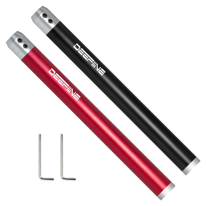 DEEFIINE 2PCS Carbide Wood Lathe Truning Tools Grip Handle, Accept 10mm Square Turning Tool bar (Black and red)