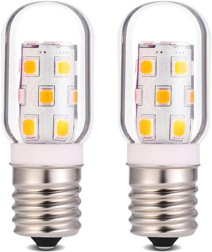 LED Microwave Light Bulb, 40W Incandescent Replacement for Refrigerator, Under Range Hood E17 Intermediate Base, Pack