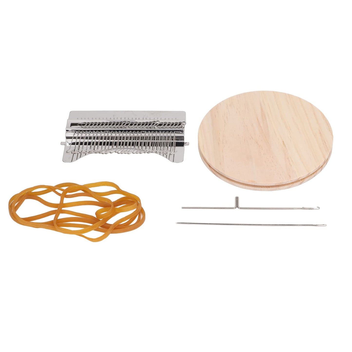 28 Pins Darning Loom, Small Weaving Loom Weaving Repair Tool Wooden Weaving Frame for Jeans Socks and Clothes