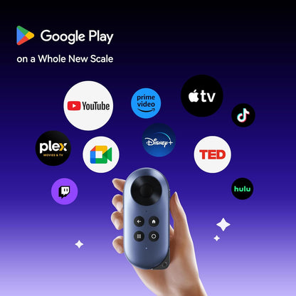 Rokid AR Joy Pack AR Glasses, Android TV Smart Glasses with 160" Micro-OLED Display, Google Play, Media Streaming, HDCP Support & Cloud Gaming, Console, iOS&Android,Windows Compatible