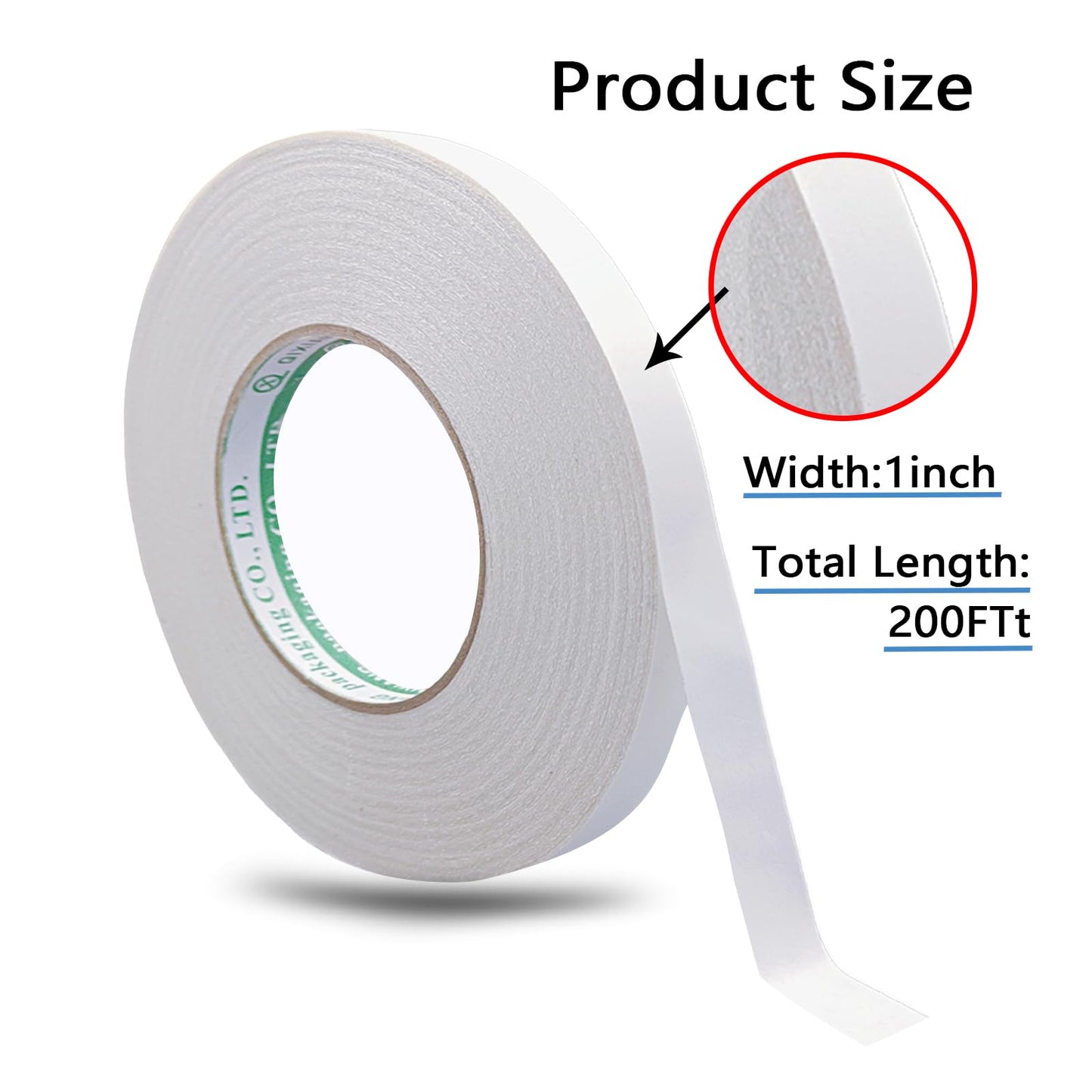 WENSSKKU Double Sided Sticky Fabric Tape,1 Inch x 200 Feet Hem Tape No Sew No Iron,Double Sided Hemming Tape for Clothes, Pants, Curtains, Crafts and DIY Projects,Thin and Removable