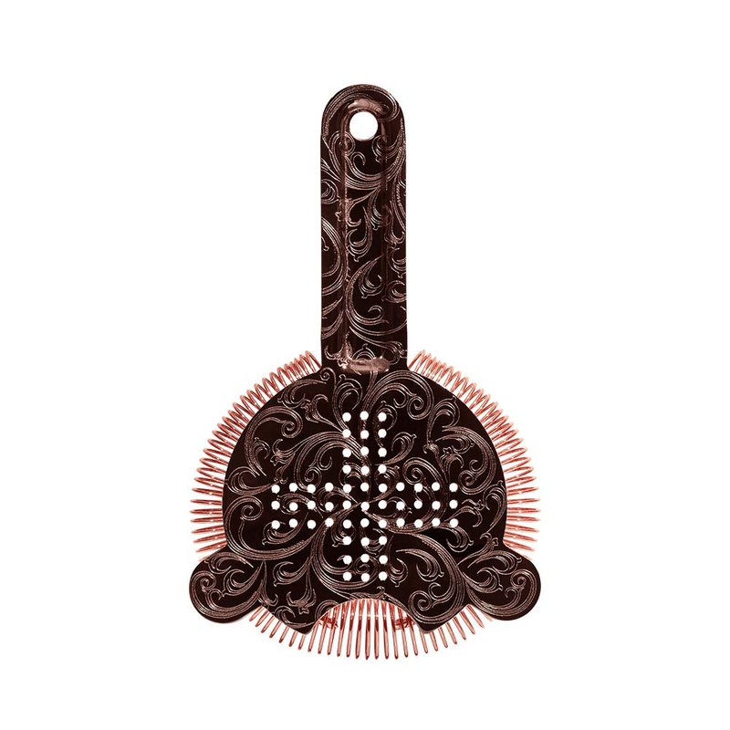 Sky Fish Bartender Kit Cocktail Shaker Set-6 Pieces Stainless Steel Copper Plated Etching Bar Tools with Boston Shaker Tins,Mixing Spoon,Mojito Muddler,Jigger,Hawthorne Strainer,Ice Tongs