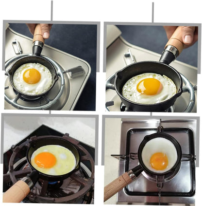 HOMSFOU Mini Omelet Pan, Non Stick Marble Frying Pan for Cooking Eggs, Small Nonstick Earth Cookware