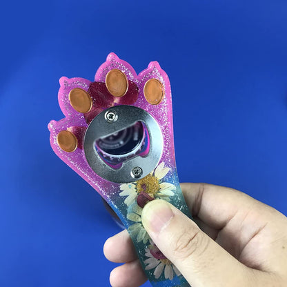 Epoxy Resin Mold Beer Opener Corkscrew Bottle Opener Silicone Mould Crafts Jewelry Keychain Making Tool Bottle Opener Epoxy Resin Mold (B)