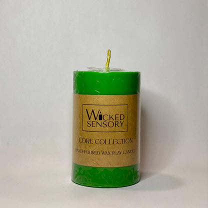 Premium Wax Play Candle - Unscented Body Safe Wax Blend for Sensory Play, Comfortable Heat Sensation - Perfect for Couples & Beginners (Green)