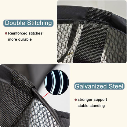 2Pack Mesh Pop Up Laundry Hamper, Foldable Laundry Basket with Side Pocket for Nursery, Laundry Room & Travel