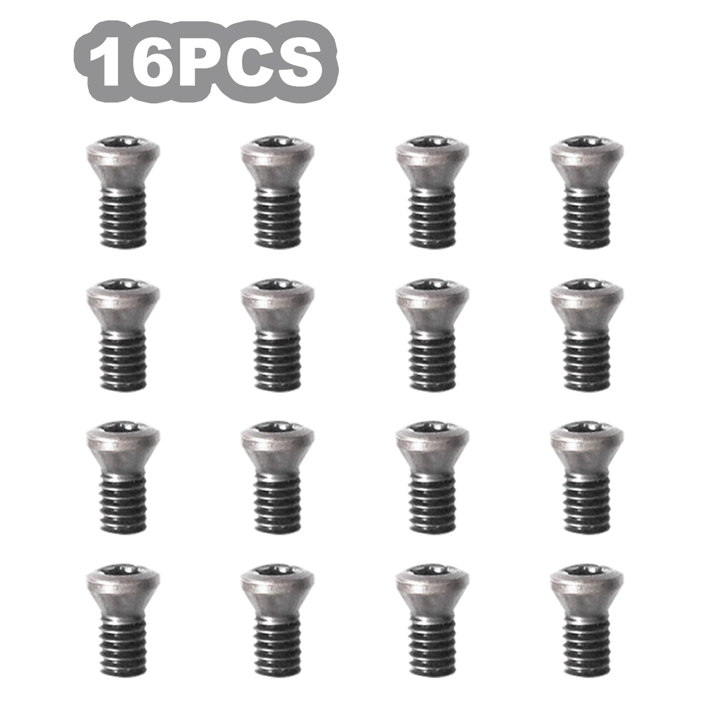 Diraeen 32pcs Carbide Lathe Tools,Tungsten Cutters Inserts Set for Wood Lathe Turning Tools, Include 11 mm Square with Radius, 12 mm and 8.9 mm Round, 30 x 10 mm Diamond,Screws
