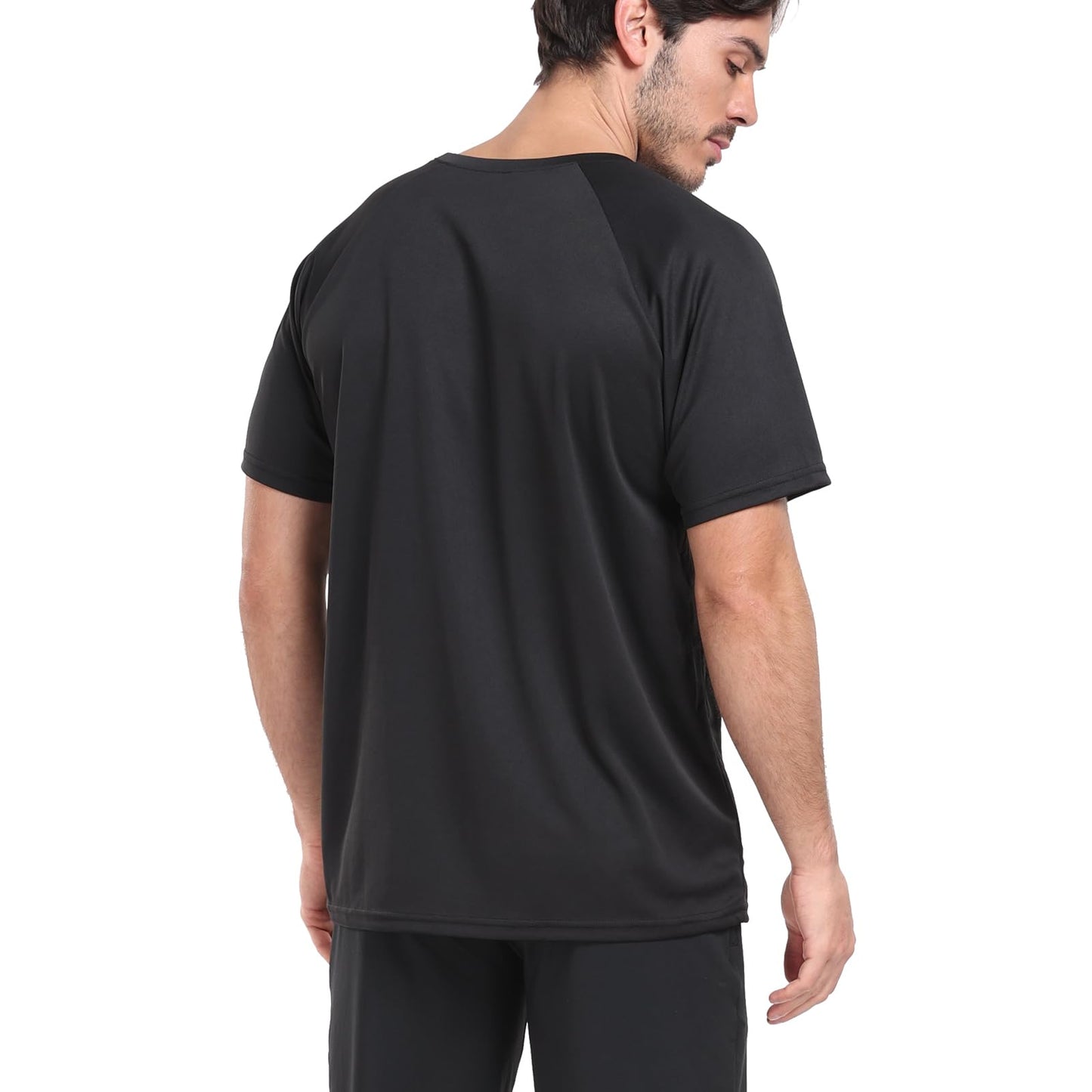 HovSiyla 5 Pack Running Shirts Men Sport Tops Dry Fit Gym Wicking Athletic T Shirts Breathable Cool Workout Shirts L