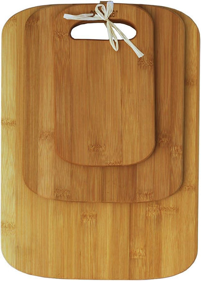 Oceanstar 3-Piece Bamboo Cutting Board Set, Natural