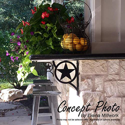 Ekena Millwork BKTM02X05X08TBR 2" W x 5 1/2" D x 8" H Bradford Wrought Iron Bracket (Triple Center Brace)