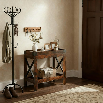 ZEXVIDA Narrow Side Table, Slim End Table,Sofa Side Table, End Table Nightstand for Bedroom, Living Room, Small Spaces