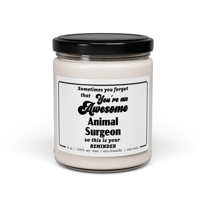 Animal Surgeon Candle Gifts for Women Men - Appreciation Thank You Birthday Retirement Graduation - Veterinary Surgeon Animal Doctor Employee - 9oz Soy Wax Cinnamon Vanilla Scent