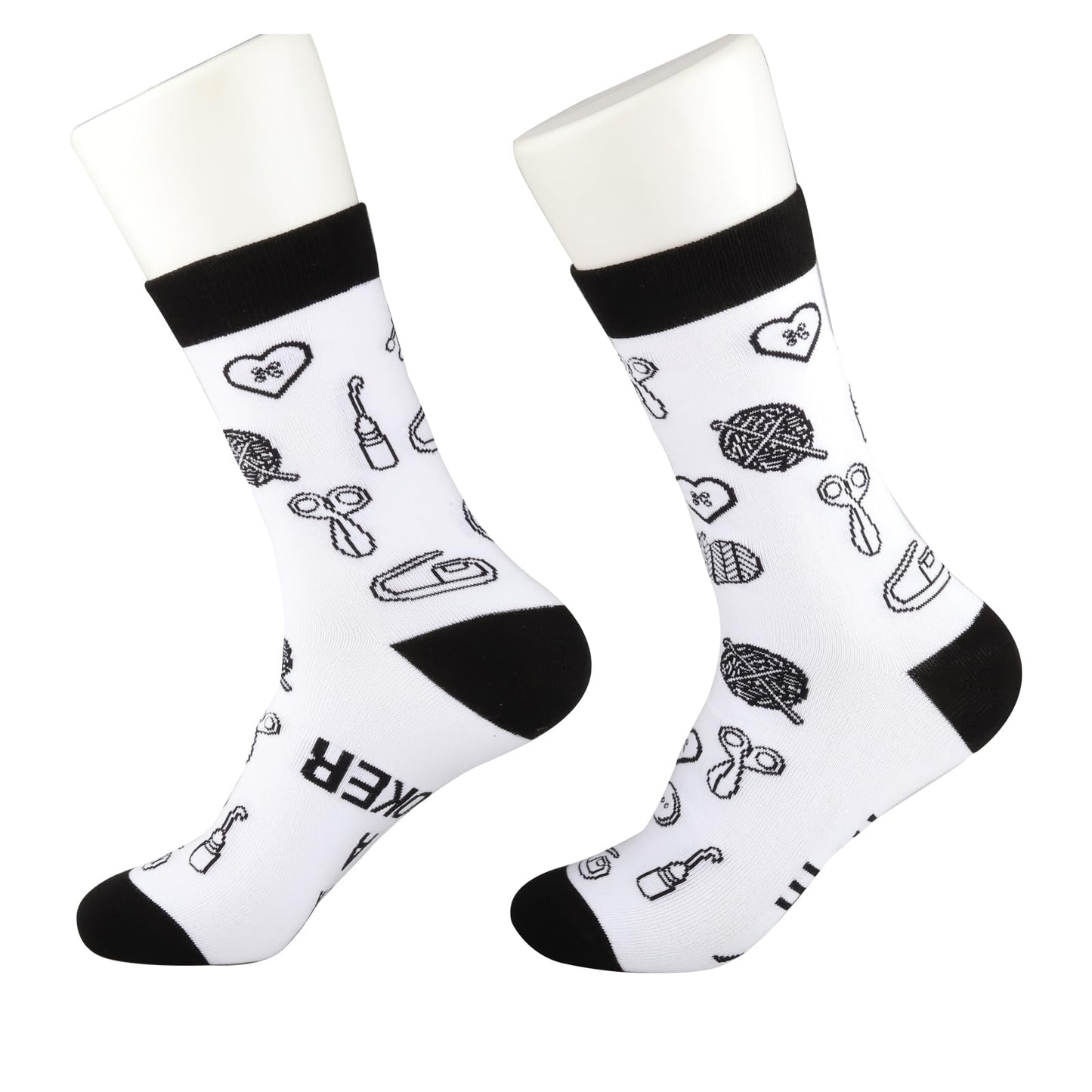 Crochet Gift crocheting Lover Gift I'M A Hooker In My Spare Time Novelty Knitting Crochet Socks Gift for Knitters (US, Alpha, One Size, Regular, Regular, I'M A Hooker)