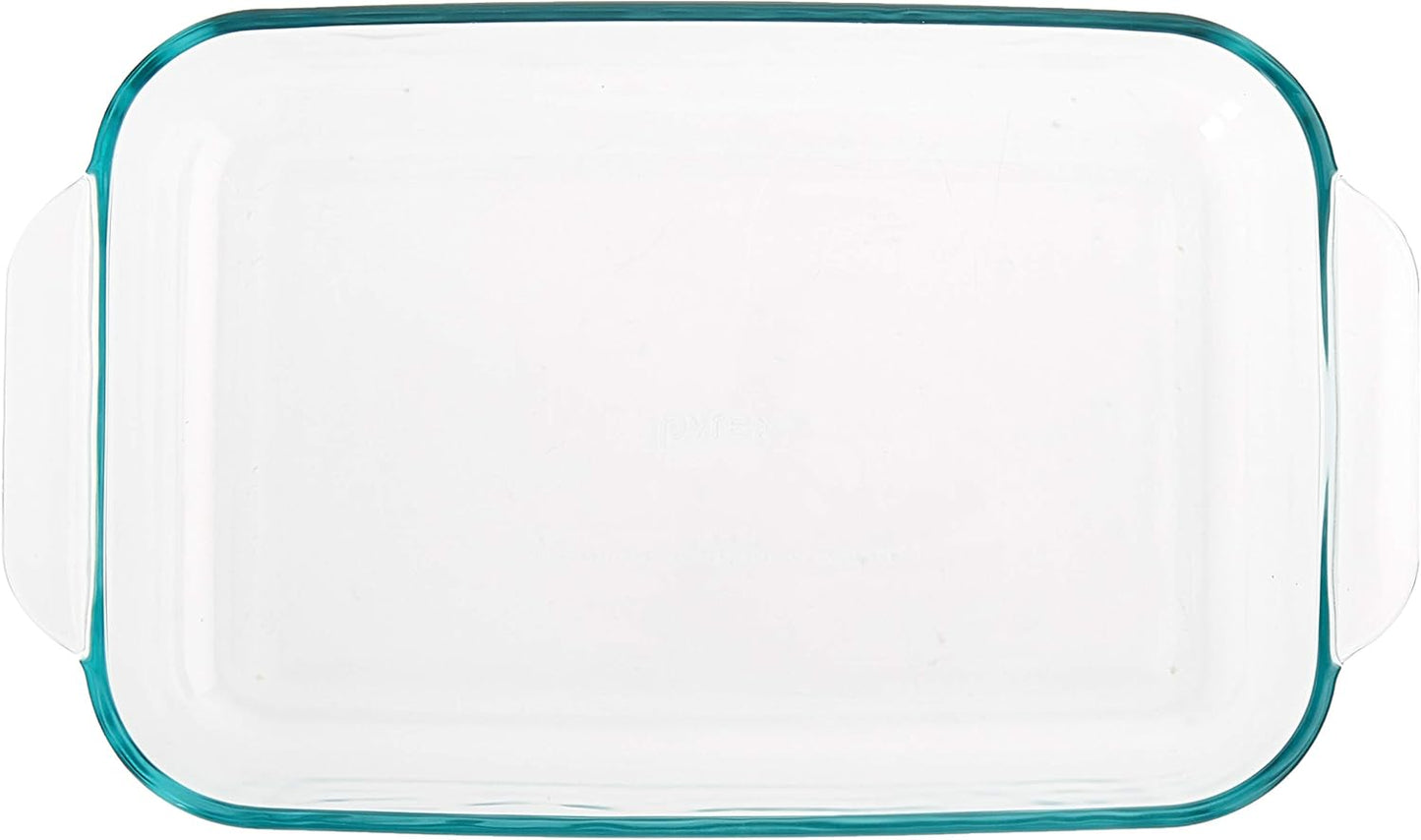 2 Quart Glass Oblong Baking Dish, Clear, 11.1 in. x 7.1 in. x 1.7 in. by Pyrex Basics