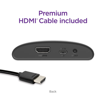 Roku Express 4K+ | Roku Streaming Device 4K/HDR with Voice Remote, Free & Live TV