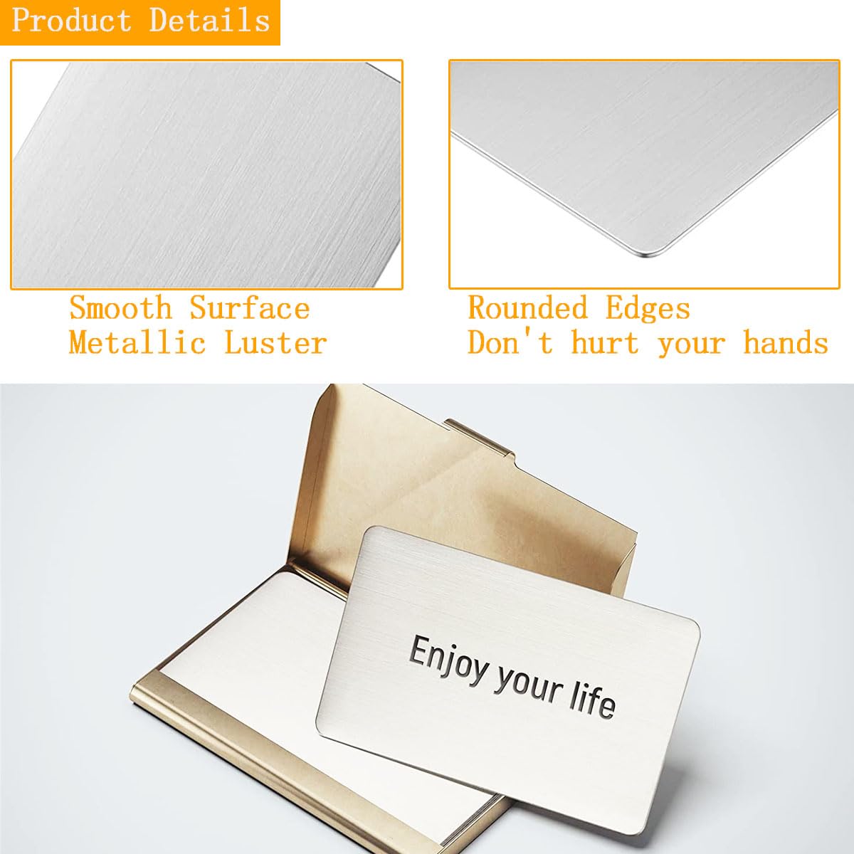 LOSYHU 100PCS Silver Metal Business Card Blanks 0.45mm Thickness Aluminum Metal Business Cards for Laser Engraving Home Office Customer DIY Gift Plate Invitations, 3.4 x 2.1 Inch