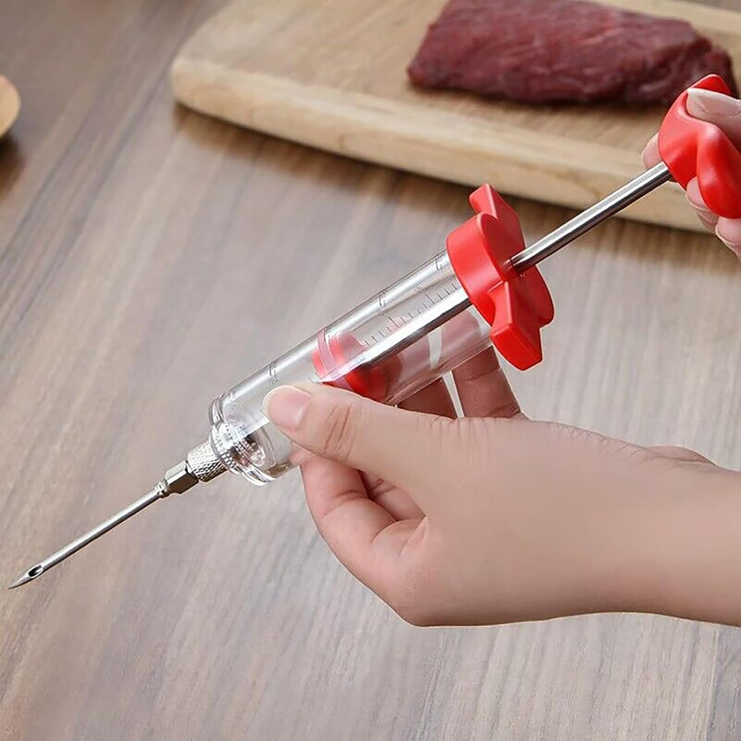 Stainless Steel Barbeque Marinade Injector Kithen Cooking Sauce Marinade Syringe