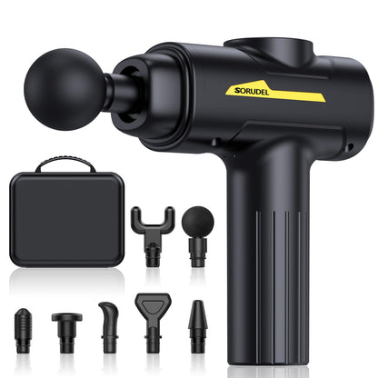 Massage Gun,Massage Gun Deep Tissue for Pain Relief with 7 Massage Heads & 6 Speeds and Carrying Case (Green)