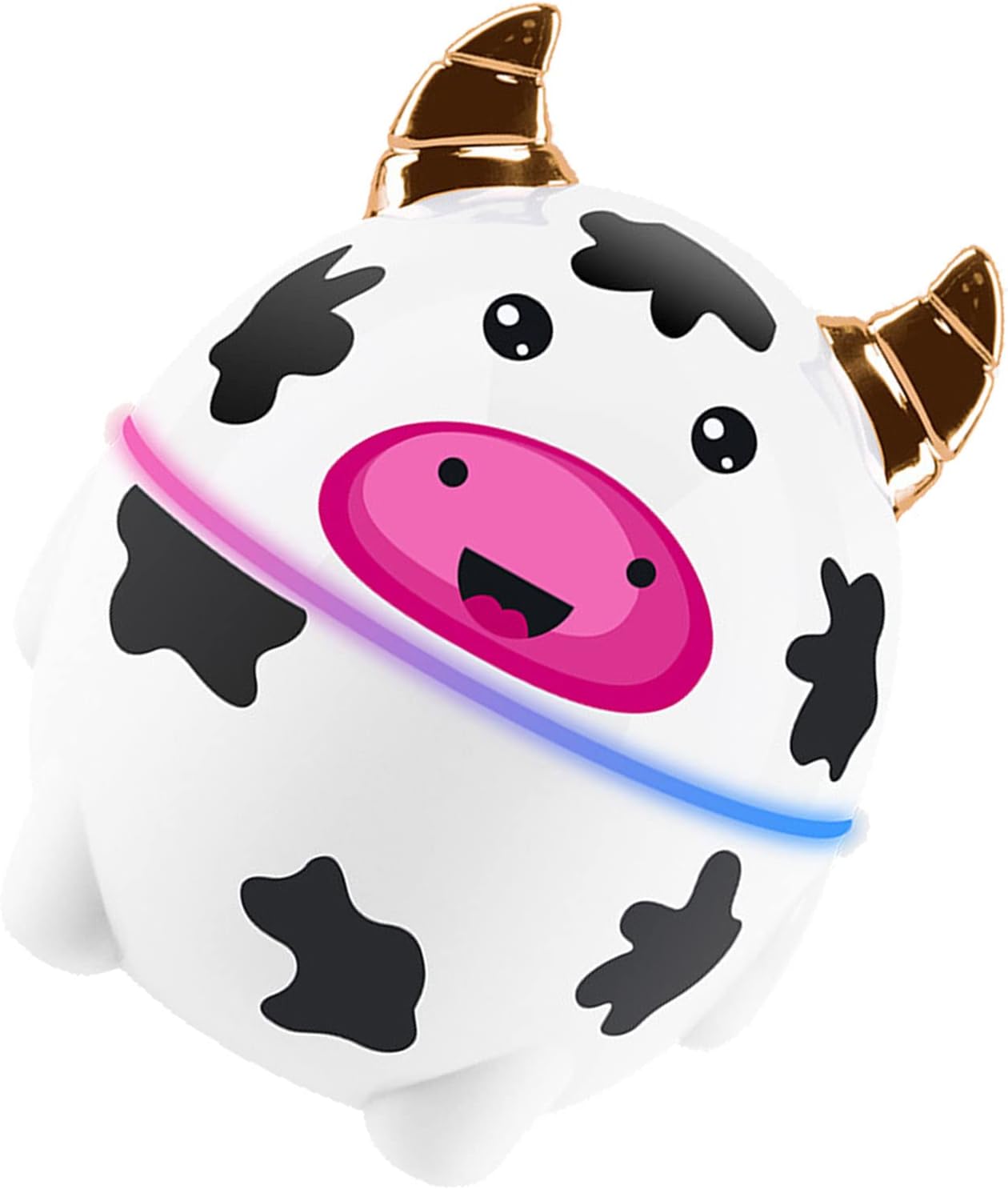 Cute Pet Humidifier, Moisturizing Soft Mist Mini Desktop Humidifier with 230ml Water Tank for Bedroom (Cow)