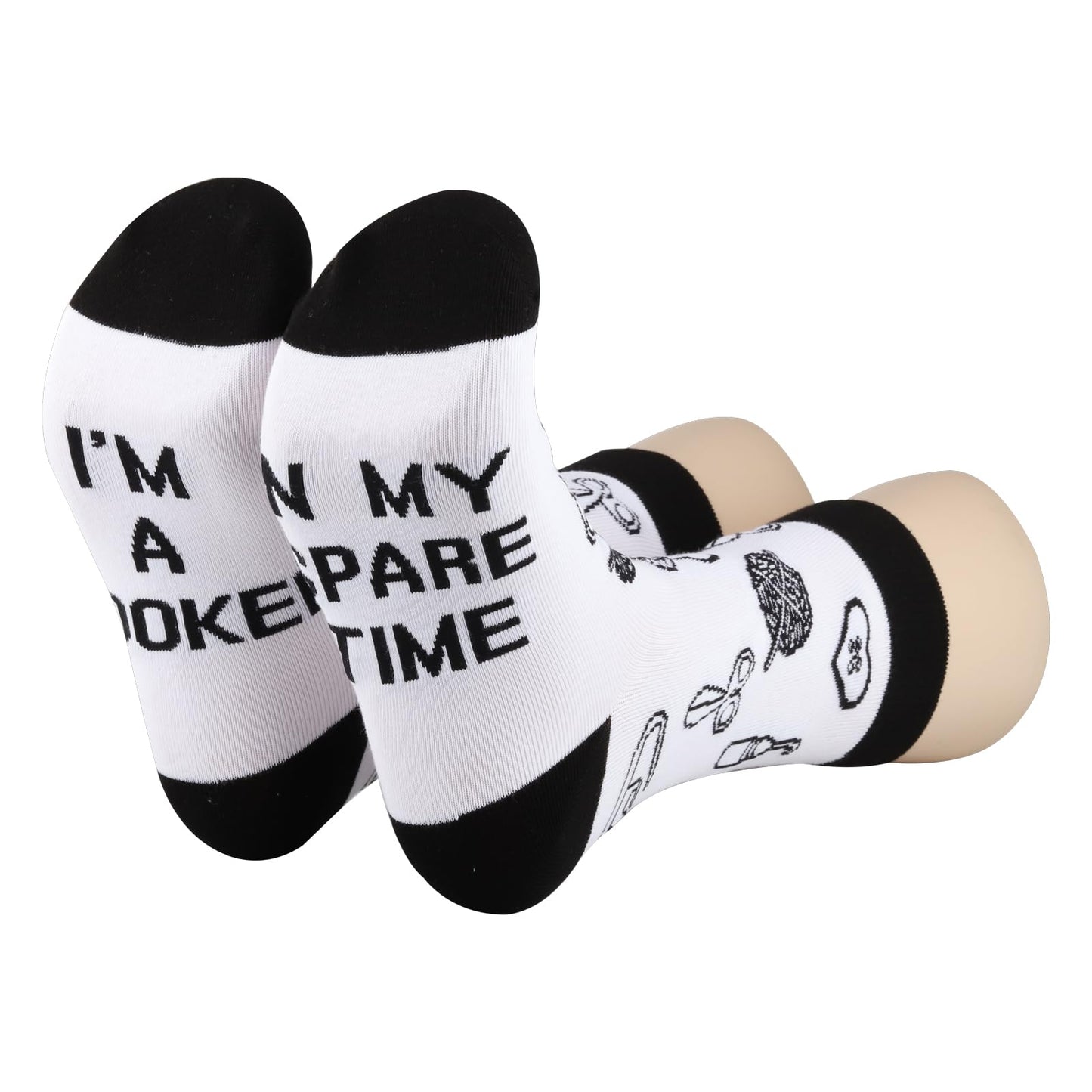 Crochet Gift crocheting Lover Gift I'M A Hooker In My Spare Time Novelty Knitting Crochet Socks Gift for Knitters (US, Alpha, One Size, Regular, Regular, I'M A Hooker)