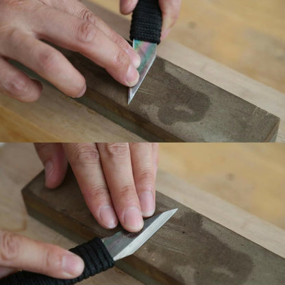Konload Kiridashi Knife Right Hand for Woodworking, Marking, Scribing, Carving, Whittling, Professional Handmade Kiridashi Knife-Black
