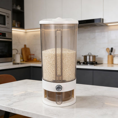 FMOACEN 22 Lbs Rice Dispenser with Measuring Cup Large Airtight Cereal Dispenser Multifunctional Dry Food Storage Container for Rice Grains Soybean Corn Kitchen Pantry Organization
