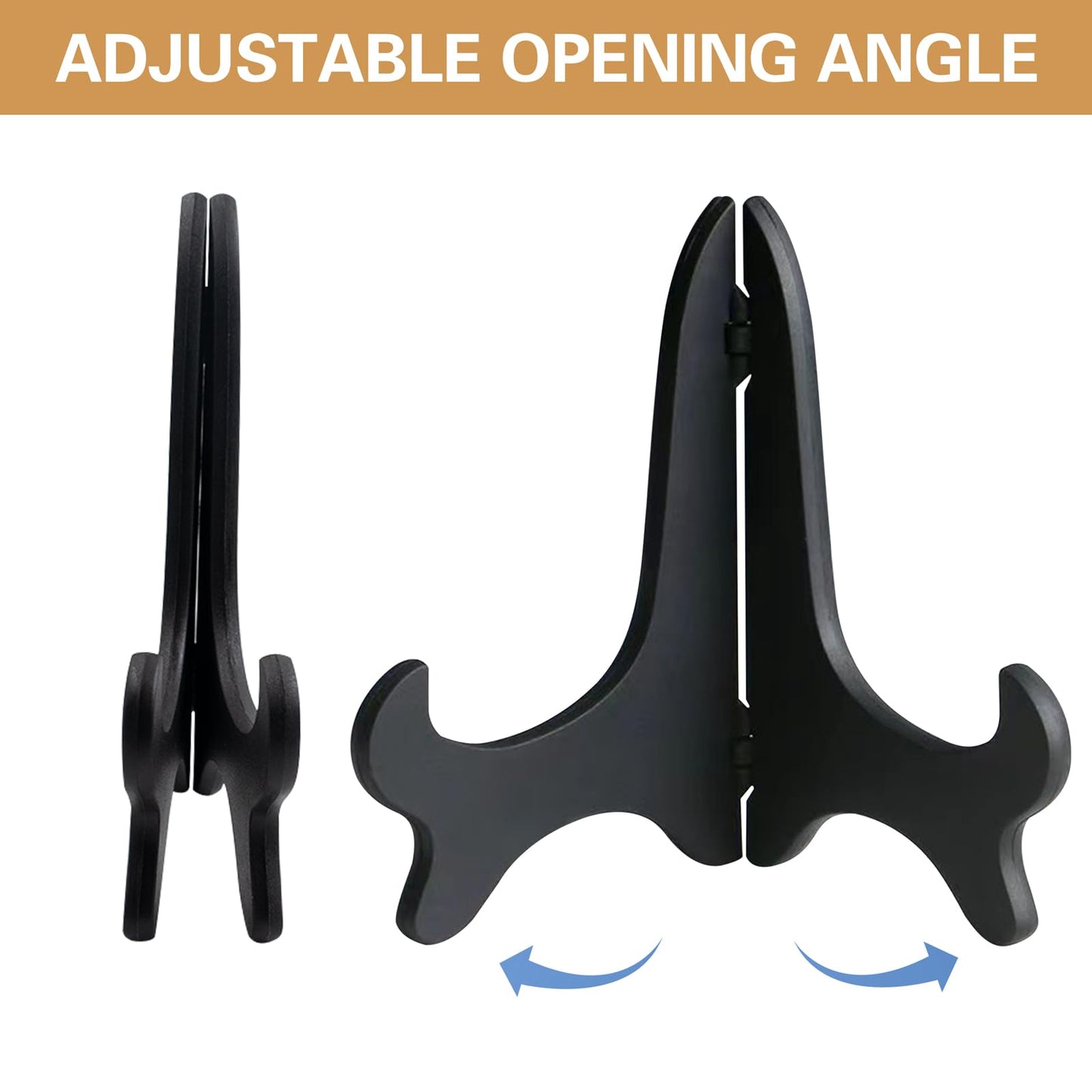 JoyHuaTrade 4 PCS Embroidery Hoop Desk Display Holder, Black Plastic Cross Stitch Display Stand for Embroidery Cross Stitch Hoop Needlework Decor