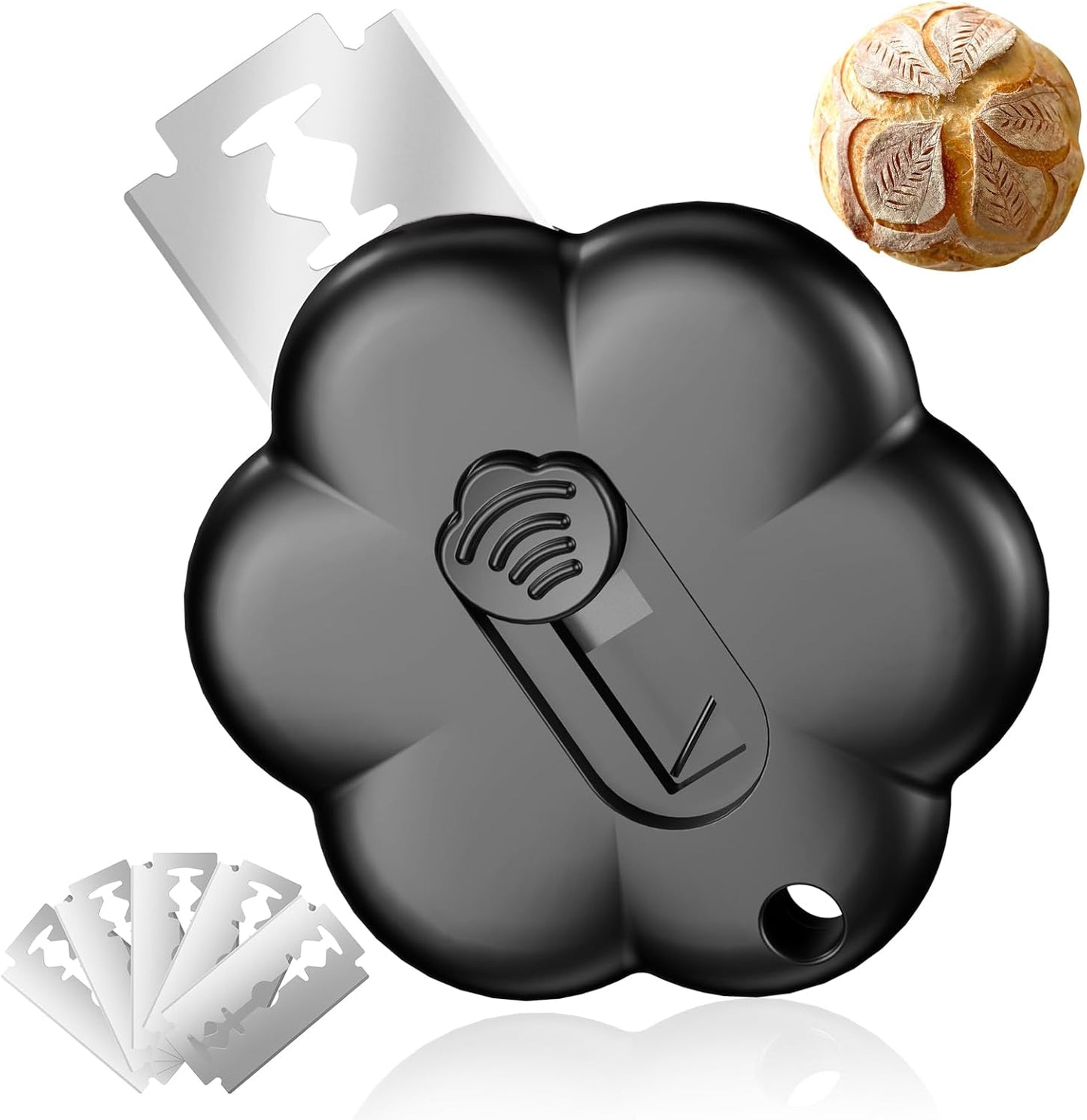 Bread Lame Dough Scring Tool, Sourdough Bread Baking Supplies for Scoring, Great Gift for Bread Makers (Black)