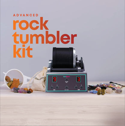 Dan&Darci Advanced Professional Rock Tumbler Kit - with Digital 9-Day Polishing Timer & 3 Speed Settings - Turn Rough Rocks into Beautiful Gems : Great Science & STEM Geology Toy for Kids All Ages