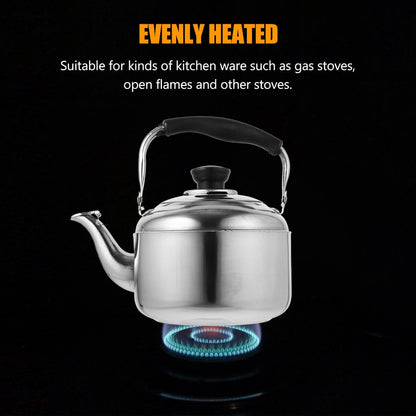 Alipis Stovetop Tea Kettle, 1.5L Stainless Steel Whistling Water Kettle with Cool Handle for Home, Kitchen, Cafe