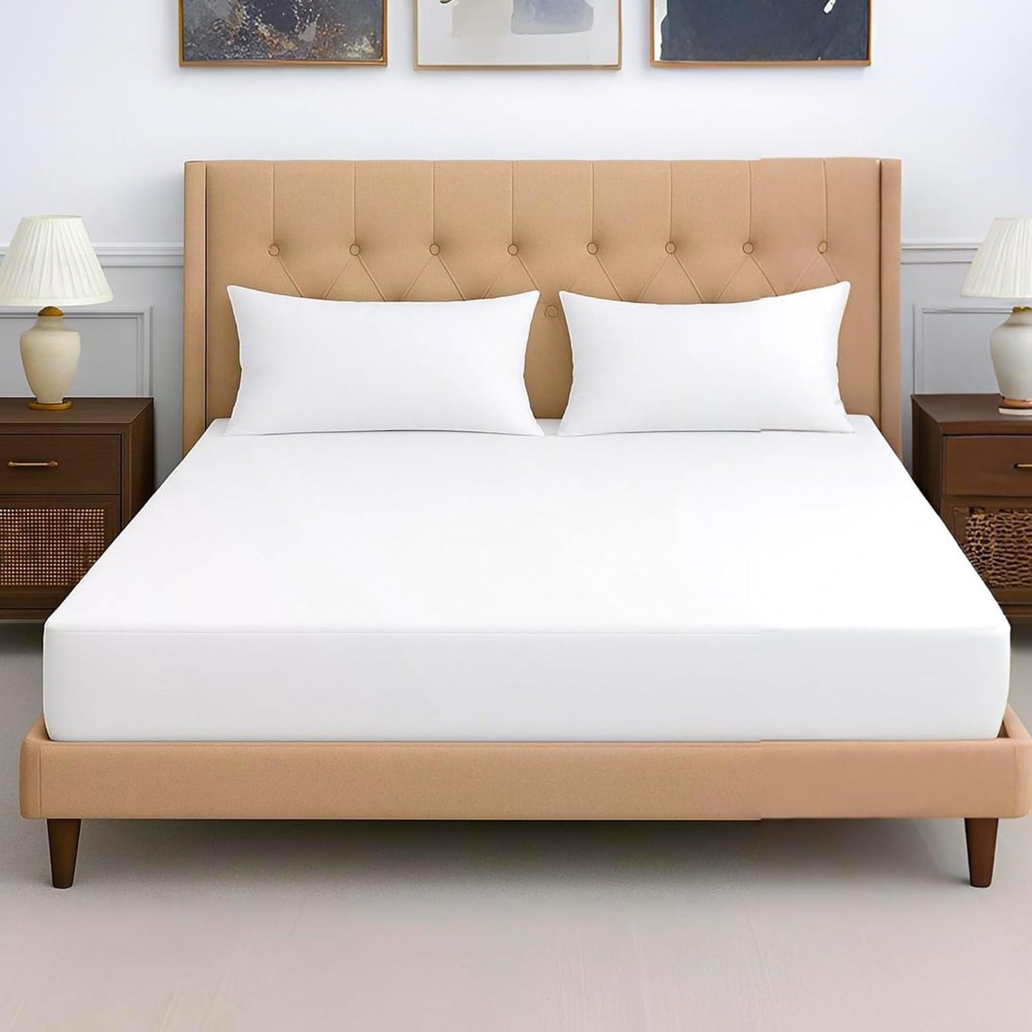 1 42 80 12'' ARlinen PC RV Bunk Mattress Protector Fitted Style, Terry Cotton, Waterproof, Breathable, Noiseless